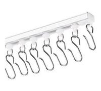 VEVOR Ensemble de rails de rideaux de plafond, 3 m, système de rails de plafond coulissants sans perçage pour rideaux, séparateur de pièce fixé au plafond pour salon avec crochets, quincaillerie blanc