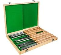 VEVOR Acier à grande vitesse avec coffret de ciseaux Set de ciseaux à bois 8 pièces Outils de sculpture Set de ciseaux pour la sculpture sur bois