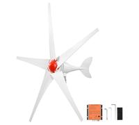 VEVOR Éolienne 12 V 800 W Kit Générateur Éolien Contrôleur MPPT à 5 Pales, pour Camping-car, Bateau, Maison, Ferme, Triphasé AC Aimants Permanents, avec Aileron Arrière Aérodynamique, Mât Non Inclus