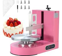 VEVOR Épandeur de crème à gâteau réglable, machine électrique de décoration de gâteaux pour étaler la crème à gâteau, convient aux gâteaux de 15,2 à 35,6 cm, rose