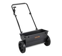Épandeur VEVOR, capacité de 22,6 kg, épandeur à centrifugation avec trémie, largeur d'épandage de 460 mm et 10 réglages possibles, pneus de 25,4 cm, épandeur d'engrais pour semences et engrais