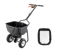 VEVOR Épandeur Engrais Capacité Charge 27,2 kg Épandeur à Semence Largeur d'Épandage 0-3 m Semoir à Pousser pour Graines, Semer Jardinage, Pelouse, Gazon, avec Roues Pneumatiques Tout-terrain 20 cm