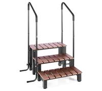VEVOR Escalier de Spa à 3 marches avec Rampe, marchepied de Piscine Hors Sol/Gonflable Robuste, 640,08 mm de Large, capacité de Charge de 249,48 kg, Marche extérieure, pour Porche, Patio, terrasse