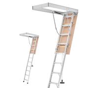 VEVOR Escalier Escamotable Grenier Échelle Pliante en Alu Plafonds de 299-314 cm