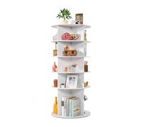 VEVOR Étagère à chaussures rotative 5 niveaux 360° – 20 paires – capacité 16 kg/étagère – Blanc