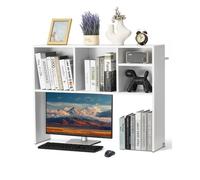 VEVOR Étagère à Poser sur Bureau à 1 Niveau, Bibliothèque de Bureau 94 x 24 x 73 cm, Organisateur de Bureau en Bois avec Pieds Antidérapants, Support de Rangement pour Bureau, Maison, Dortoir, Blanc