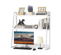 VEVOR Étagère à Poser sur Bureau à 2 Niveaux, Bibliothèque de Bureau 95 x 32 x 90 cm, Organisateur de Bureau avec Pieds Antidérapants, Support de Rangement Stable pour Maison Dortoir Bureau, Blanc