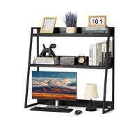 VEVOR Étagère à Poser sur Bureau à 2 Niveaux, Bibliothèque de Bureau 95 x 32 x 90 cm, Organisateur de Bureau avec Pieds Antidérapants, Support de Rangement Stable pour Maison Dortoir, Noir