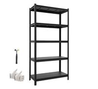 VEVOR Étagère de Rangement, 5 Niveaux Réglables, Étagère Charge Lourde Modulable 925x417x1813 mm, Capacité Charge Totale 1360,8 kg, Rayonnage Métallique pour Entrepôt, Atelier, Garage, Cave et Cuisine