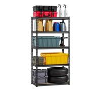 VEVOR Étagère de Rangement, 907 kg, Étagère de Garage Métallique à 5 Niveaux Réglables, 406x813x1596 mm, Meuble Rayonnages de Stockage Utilitaire pour Garage, Cuisine, Atelier, Sous-sol, Entrepôt