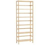 VEVOR Étagère de salle de bain à 6 niveaux, étagère de rangement pour présentoir, support pour plantes à fleurs autonome, étagère rectangulaire multifonctionnelle bambou, pour cuisine, maison, naturel