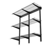 VEVOR Étagère Murale Garage 3 Niveaux Étagère Rangement Murale Garage 91,5x30,5 cm pour Garages, Buanderies, Ateliers, Cuisine, Acier, Capacité de Charge 68 kg par Niveau, Charge Totale 204 kg, Noir