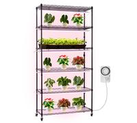 VEVOR Étagère Plantes Intérieur avec Lampe de Croissance 6 Niveaux 180 cm 150 W