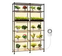 VEVOR Étagère Plantes Intérieur Lampe Croissance 6 Niveaux Double Rangée 180 cm