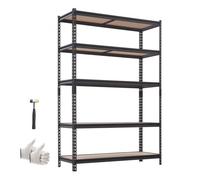 VEVOR Étagère Rangement 5 Niveaux Réglables 1228x459x1813 mm Charge Lourde, Étagère Modulable, Capacité de Charge Totale 907,2 kg, Rayonnage Métallique pour Atelier, Garage, Entrepôt, Cuisine et Cave
