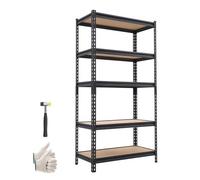 VEVOR Étagère de rangement métallique 5 niveaux réglables 907 kg 406×813×1596 mm