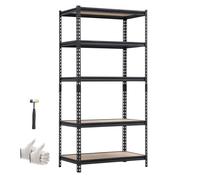 VEVOR Étagère de rangement 5 niveaux réglables métallique charge lourde 907,2 kg 90x45x182,88 cm
