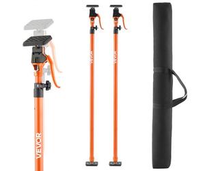 VEVOR Étai de Soutien Télescopique 125-291 cm Poteau de Support Réglable Lot de 2, Tige Dégagement Rapide, en Acier, Charge 90 kg, Étai pour Plafond, Installation d'Armoires, Levage de Cloisons Sèches