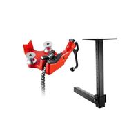 VEVOR Étau à Chaîne d'Établi à Vis de Tuyaux 3,175-127 mm avec Chaîne Robuste 660 mm, Base en Fonte, Support de Plaque d'Étau Attelage, Hauteur Réglable sur 9 Niveaux, Convient aux Récepteurs 50x50 mm