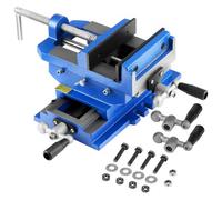 VEVOR Étau Croisé de Perceuse à Colonne, Largeur de Mâchoire 101,6 mm, Étau d'Établi de Perçage en Fonte Robuste, avec Axe XY Bidirectionnel, pour Travail du Bois, Perçage, Fraiseuse CNC, Atelier