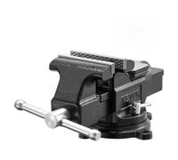 VEVOR Étau d'Établi Largeur Mâchoire 100 mm Étau Table Base Pivotante 360°, pour Sciage, Perçage, Découpe Tubes, en Fonte Ductile, avec Enclume, Profondeur de Gorge 57 mm, Ouverture de Mâchoire 120 mm