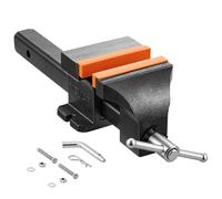 VEVOR Étau Établi Largeur Mâchoire 150 mm Étau Table sur Récepteur Attelage pour Sciage, Perçage, Découpe Tubes, en Fonte Ductile, avec Enclume, Profondeur de Gorge 90 mm, Ouverture de Mâchoire 142 mm