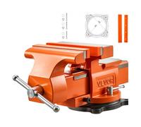 VEVOR Étau d'Établi Largeur Mâchoire 203 mm Étau Table Base Pivotante 360°, pour Sciage, Perçage, Découpe Tubes, en Fonte Ductile, avec Enclume, Profondeur de Gorge 75 mm, Ouverture de Mâchoire 203 mm