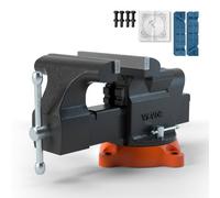 VEVOR Étau d'établi 15,2 cm – Fonte nodulaire – Pivotant 360° – Enclume 7,3×8 cm