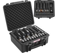 VEVOR Étui Rigide pour Pistolets Capacité 6 Pistolets, Mallette Verrouillable avec Doublure Prédécoupée, Étanche et Anti-Poussière, Sac de Transport pour Armes à Feu, 491 × 434 × 211 mm, Noir