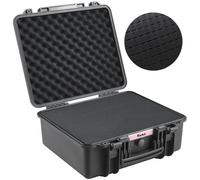 VEVOR Étui Rigide pour Pistolets Capacité 6 Pistolets, Mallette Verrouillable avec Mousse PU Prédécoupée, Étanche et Anti-Poussière, Sac de Transport pour Armes à Feu, 491 × 434 × 211 mm, Noir