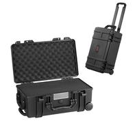 VEVOR Étui rigide résistant aux intempéries IP67, étui de protection robuste avec mousse prédécoupée, roulettes et poignées rétractables, pour voyage, chasse, militaire, tactique, 55 x 34 x 24 cm