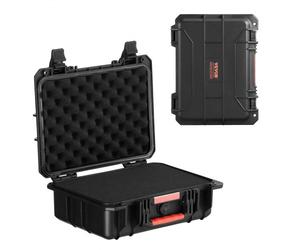 VEVOR Étui rigide résistant aux intempéries IP67, étui de protection robuste avec mousse prédécoupée et poignées de traction rétractables, pour voyage, chasse, militaire, tactique, 380 x 300 x 140 mm