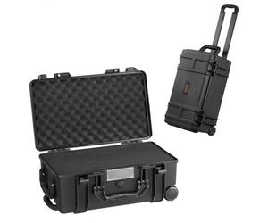 VEVOR Étui rigide résistant aux intempéries IP67, étui de protection robuste avec mousse prédécoupée, roulettes et poignées rétractables, pour voyage, chasse, militaire, tactique, 55 x 34 x 24 cm