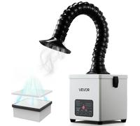 Aspirateur de fumées de soudure VEVOR, aspirateur de fumées de soudage avec filtre à 3 niveaux, puissance d'aspiration de 180 m³/h et régulation du débit d'air à 3 niveaux, aspirateur de table sans ba