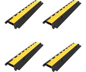 VEVOR Extreme Caoutchouc Câble Film de protection d'écran Rampe 2 canaux résistante 66 000 lb Capacité de charge Câble Fil Câble de protection Rampe Ralentisseur Rampe d'accès Tuyau Câble Housse de pr