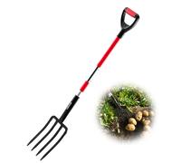 VEVOR F115-2 - Fourche à bêcher 4 dents - 114 cm - Manche fibre de verre - Poignée en Y