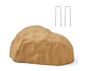 VEVOR Faux Rocher Jardin, Couverture Décorative en Roche Artificielle, Aspect Réaliste, Fausse Pierre Creuse pour Cacher Pompe Puits, Décoration Jardin, Paysage Extérieur, Jaune Sable, Petite Taille