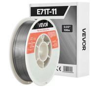 VEVOR Fil Fourré sans Gaz 0,8 mm 4,5 kg par Bobine Fil de Soudage MIG E71T-11 pour Soudage à Arc Toutes Positions, Auto-protégé, Utilisation Extérieure, Acier Doux, Faible Projection, Soudure Robuste