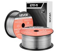 VEVOR Fil Fourré sans Gaz 0,9 mm 0,45 kg par Bobine Fil de Soudage MIG E71T-11 pour Soudage à l'Arc de Toutes Positions, Auto-protégé, Utilisation Extérieure, Acier Doux, Faible Projection, Lot de 2