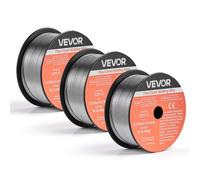VEVOR Fil Fourré sans Gaz 0,9 mm 0,45 kg par Bobine Fil de Soudage MIG E71T-11 pour Soudage à l'Arc de Toutes Positions, Auto-protégé, Utilisation Extérieure, Acier Doux, Faible Projection, Lot de 3