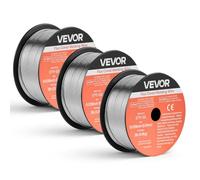 VEVOR Fil Fourré sans Gaz 0,9 mm 0,9 kg par Bobine Fil de Soudage MIG E71T-GS pour Soudage à l'Arc de Toutes Positions, Auto-protégé, Utilisation Extérieure, Acier Doux, Faible Projection, Lot de 3
