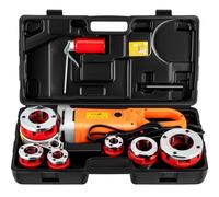 VEVOR Fileteuse de Tuyau Électrique 2300 W Filière Électrique 1,27-5 cm avec 6 Matrices Machine à Fileter Électrique 22 tr/min S'appliquer au Fileter Tuyau Galvanisé Fer Plastique Industrie et Famille