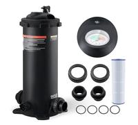 VEVOR Filtre à Cartouche de Piscine, Filtre Piscine Creusée 4,6 m² Système de Filtration de Piscine Hors Sol Assemblage Rapide avec Filtre Amélioré et Anti-Fuite pour Filtrer Spa, Piscines Gonflables