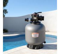 VEVOR Filtre à Sable 45,2 cm Filtre à Sable Piscine 151,4 L/min pour Piscine Hors Sol Creusée, Vanne à 7 Voies, Filtration, Lavage à Contre-courant, Rinçage, Recirculation, Vidange, Hivernage, Fermé