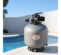 VEVOR Filtre à Sable 53,5 cm Filtre à Sable Piscine 189,3 L/min pour Piscine Hors Sol Creusée, Vanne à 7 Voies, Filtration, Lavage à Contre-courant, Rinçage, Recirculation, Vidange, Hivernage, Fermé