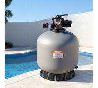 VEVOR Filtre à Sable 63,8 cm Filtre à Sable Piscine 246,1 L/min pour Piscine Hors Sol Creusée, Vanne à 7 Voies, Filtration, Lavage à Contre-courant, Rinçage, Recirculation, Vidange, Hivernage, Fermé