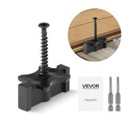 VEVOR Fixation Invisible pour Lame de Terrasse Composite, 90 PCS, Clips T Fixation Cachée en Plastique PP avec Vis Métalliques, Compatible avec Lames de Terrasses d'Écart 6,5 mm et de Hauteur 10 mm
