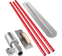 VEVOR Flotteur pour béton Bull Float Concrete Float 1200X200 mm, Jeu complet d'outils pour béton Truelle longueur de poignée 3 x1,8 m Truelle de lissage Acier Sol Réglable Aide à la construction Insta