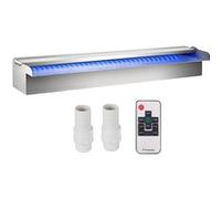 VEVOR Fontaine de Piscine Étang En Acier Inox Avec 2 Conduits d'Eau Argent 60x11.5x8cm Argent