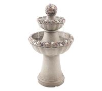 VEVOR Fontaine Extérieure de Jardin, Hauteur 93 cm, Cascade Moderne à 2 Niveaux, Fontaine en Fibre de Verre et Résine, avec Pompe à Eau, pour Jardins, Terrasses, Arrière-Cour, Décoration d'Intérieur